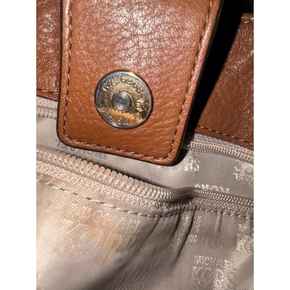 Women's Michael Kors Brown Gold Leather Hobo Bag One Size​ - Picture 15 of 16